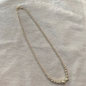 Sterling bead necklace.  Graduated stones. Beautiful.